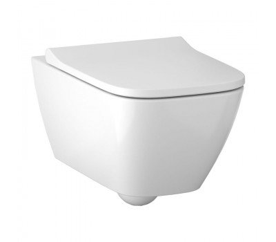 Унитаз подвесной Geberit Smyle Square 500.683.01.1 безободковый, с сиденьем микролифт
