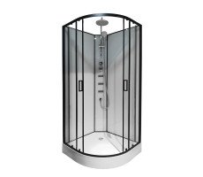 Душевая кабина 100x100 см Loranto NEO CS-21811-100 черный-матовый