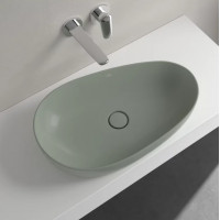 Раковина накладная 65х40см Villeroy & Boch Antao 4A7465R8 Morning Green  CeramicPlus