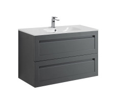 База под раковину Art&Max PLATINO AM-Platino-900-2C-SO-GM-Cer Серый матовый