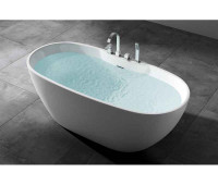 Акриловая ванна 170х79 см ART&MAX AM-605-1700-790 отдельностоящая со сливом-переливом