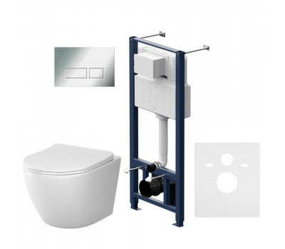 Инсталляция с подвесным унитазом Aquaspin AM.PM Like IS47051.801900 с сиденьем микролифт и клавишей