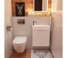База под раковину Art&Max Liberty-500-1D-SO-BL-R Bianco Lucido