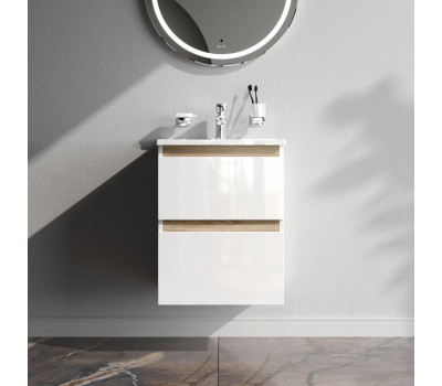 База под раковину, подвесная, 50 см, 2 ящика AM.PM X-Joy M85AFHX0502WG белый глянец