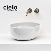 Раковина накладная на столешницу Ø40 Ceramica CIELO Shui SHBA40 белая глянцевая