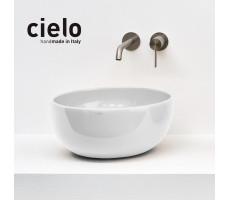 Раковина накладная на столешницу Ø40 Ceramica CIELO Shui SHBA40 белая глянцевая Раковина накладная на столешницу Ø40 Ceramica CIELO Shui SHBA40 белая глянцевая