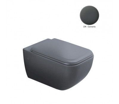Унитаз подвесной Ceramica CIELO Shui Comfort  SHCOVSK CM Rimless безободковый. цвет Cemento