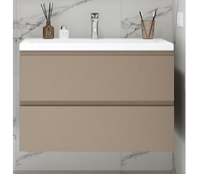 База под раковину Art&Max BIANCHI AM-Bianchi-900-2C-SO-CM подвесная с двумя выкатными ящиками, Капучино матовый 