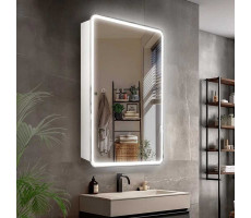 Зеркало-шкаф Style Line Каре 40х80 универсальное с подсветкой, сенсор с диммером на зеркале СС-00002462