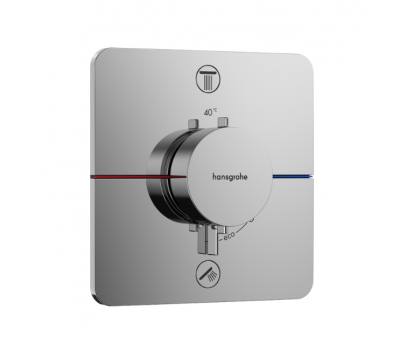 Смеситель для душа Hansgrohe ShowerSelect Comfort Q 15583000 на 2 потребителя, настенный встраиваемый, цвет-хром Смеситель для душа Hansgrohe ShowerSelect Comfort Q 15583000 на 2 потребителя, настенный встраиваемый, цвет-хром