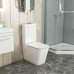 Унитаз напольный Grossman Classic GR-4445SQ безободковый, белый с тонкой крышкой, микролифт, смыв торнадо