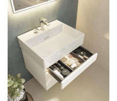 Тумба под раковину Kerama Marazzi LOGICA LOG.60.2\WHT подвесная 2 ящика 60 см, белоснежный