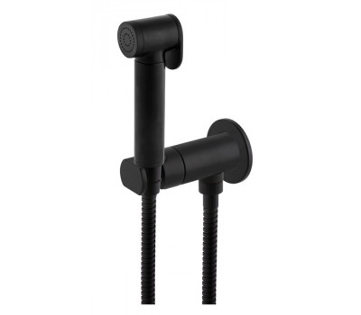 Смеситель с гигиеническим душем REMER Minimal N64WNO черный матовый