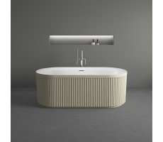 Ванна акриловая 170х80 Vincea VBT-709-1700MG, цвет матовый бежевый/белый, щелевой перелив