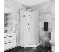 Душевая кабина CeruttiSPA Chika 901T тропический душ, угловая, без крыши (9095) Душевая кабина CeruttiSPA Chika 901T тропический душ, угловая, без крыши (9095)