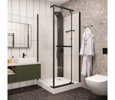 Душевая кабина CeruttiSPA Mimi 90b тропический душ, угловая, черный профиль (11103) Душевая кабина CeruttiSPA Mimi 90b тропический душ, угловая, черный профиль (11103)