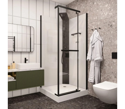 Душевая кабина CeruttiSPA Mimi 90b тропический душ, угловая, черный профиль (11103) Душевая кабина CeruttiSPA Mimi 90b тропический душ, угловая, черный профиль (11103)