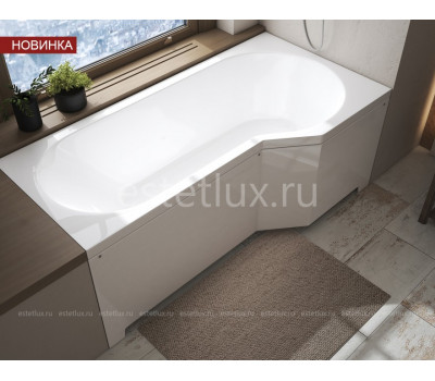 Ванна из искусственного камня Эстет Verona 160 silk 160х80 правая ФР-00016996 цвет белый матовый