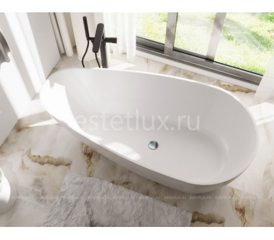 Ванна из искусственного камня Эстет Аlba silk 163х81 белый матовый ФР-00018272