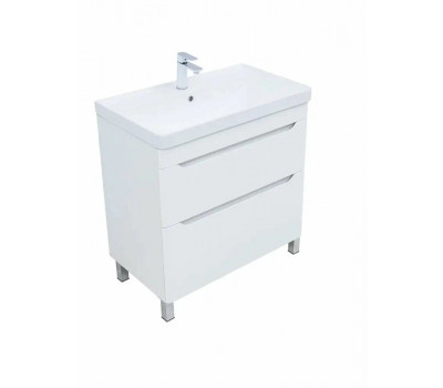 Тумба с раковиной TWIN 80 Logan 00353070 белый сатин Тумба с раковиной TWIN 80 Logan 00353070 белый сатин