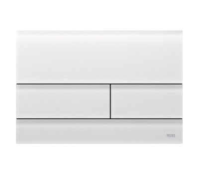 Панель смыва с двумя клавишами металлическая TECEsquare II 9240824 цвет: стекло белое сатинированное