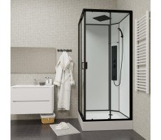 Душевая кабина 90х90см PARLY AMI Quadro черный матовый Душевая кабина 90х90см PARLY AMI Quadro черный матовый