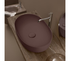 Раковина накладная 60х40 см Kerasan Nolita 534375 Borgogna matt 