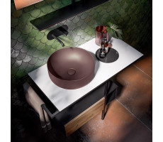 Раковина чаша d 40 h 15см Kerasan Nolita 534475 Borgogna matt 