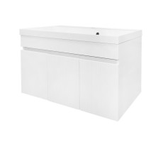 Комплект Тумба Azario Serenada 80 CS00096756 подвесная, с раковиной Астория 80, белый