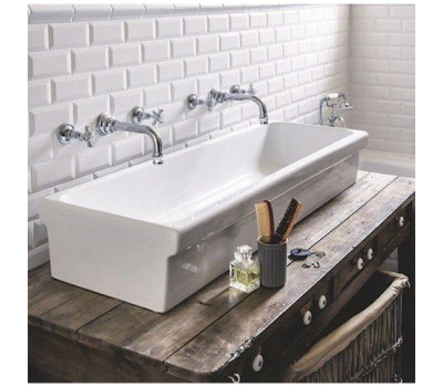 Корыто керамическое Hatria YN0401 размер 90.5х45 см, цвет белый Корыто керамическое Hatria YN0401 размер 90.5х45 см, цвет белый