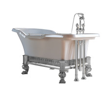 Ванна 180x87 Migliore IMPERO AFFUSTO M лафет меандр хром, слив/перелив хром Ванна 180x87 Migliore IMPERO AFFUSTO M лафет меандр хром, слив/перелив хром