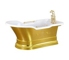 Ванна 180x87 Migliore IMPERO PODIUM золото, подиум золото, слив/перелив золото 