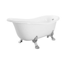 Ванна 170x80 Migliore BELLA на лапах LEONE STANDART, белая, слив/перелив хром Ванна 170x80 Migliore BELLA на лапах LEONE STANDART, белая, слив/перелив хром