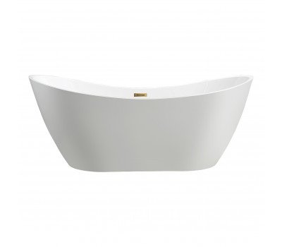 Ванна отдельностоящая акриловая 1780 мм Swedbe Select 8803GO белый, золото (донный клапан и накладка перелива)