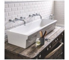 Корыто керамическое Hatria YN0401 размер 90.5х45 см, цвет белый Корыто керамическое Hatria YN0401 размер 90.5х45 см, цвет белый