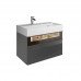 Тумба под раковину 80 Burgbad Yumo SFMX 082 F3194 C0001 G0179 цвет-Grey high gloss
