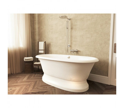 Ванна из литого мрамора Aquastone Оливия 180 на подиуме Ванна из литого мрамора Aquastone Оливия 180 на подиуме