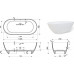 Ванна из искусственного мрамора Aquanet Family Stone 170х80 AQ-00332887