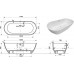 Ванна из искусственного мрамора Aquanet Family Stone 180х80 AQ-00332888