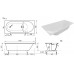Ванна из искусственного мрамора Aquanet Lotos Stone 170x75 (тонкий бортик) AQ-00338575