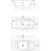 Акриловая ванна 170х78 см Aquanet Family Smart 88778-MW-MB Matt Finish (панель Black matte) 