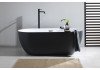 Акриловая ванна Aquanet Delight 170x78 белый / черный RAL 9004