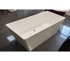 Ванна мрамора c щелевым переливом Aquastone NICCA 180х80 белый глянец