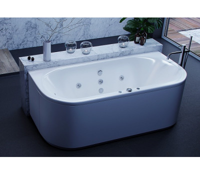 Акриловая ванна Aquatek Морфей 190x90  без гидромассажа, с фронтальным экраном (вклеенный каркас)