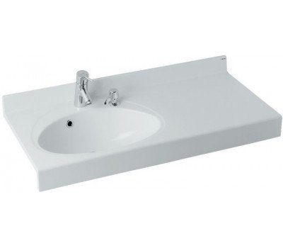 Раковина Aquaton Отель 3/100 левая белая с навесами 1A70073NOT01L 