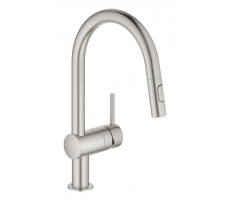 Смеситель для кухни с выдвижным изливом Grohe Minta 32321DC2 суперсталь
