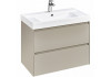 Тумба под раковину Roca Ona 800 A857630510 подвесная, 2 ящика, бежево-серый матовый