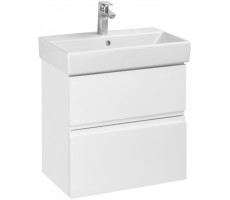 Тумба под раковину Roca Oleta 60 A857639501 подвесная, 2 ящика, белый матовый