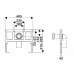 Унитаз импульсный подвесной Azario AZ-101C квадратный, быстросъемное сиденье микролифт, монтажная рама в комплекте