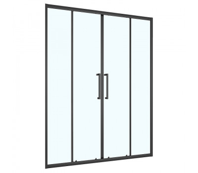 Душевая дверь Loranto 160x190 CS-AB04B-160 раздвижная, прозрачное стекло 6 мм, профиль черный матовый Душевая дверь Loranto 160x190 CS-AB04B-160 раздвижная, прозрачное стекло 6 мм, профиль черный матовый